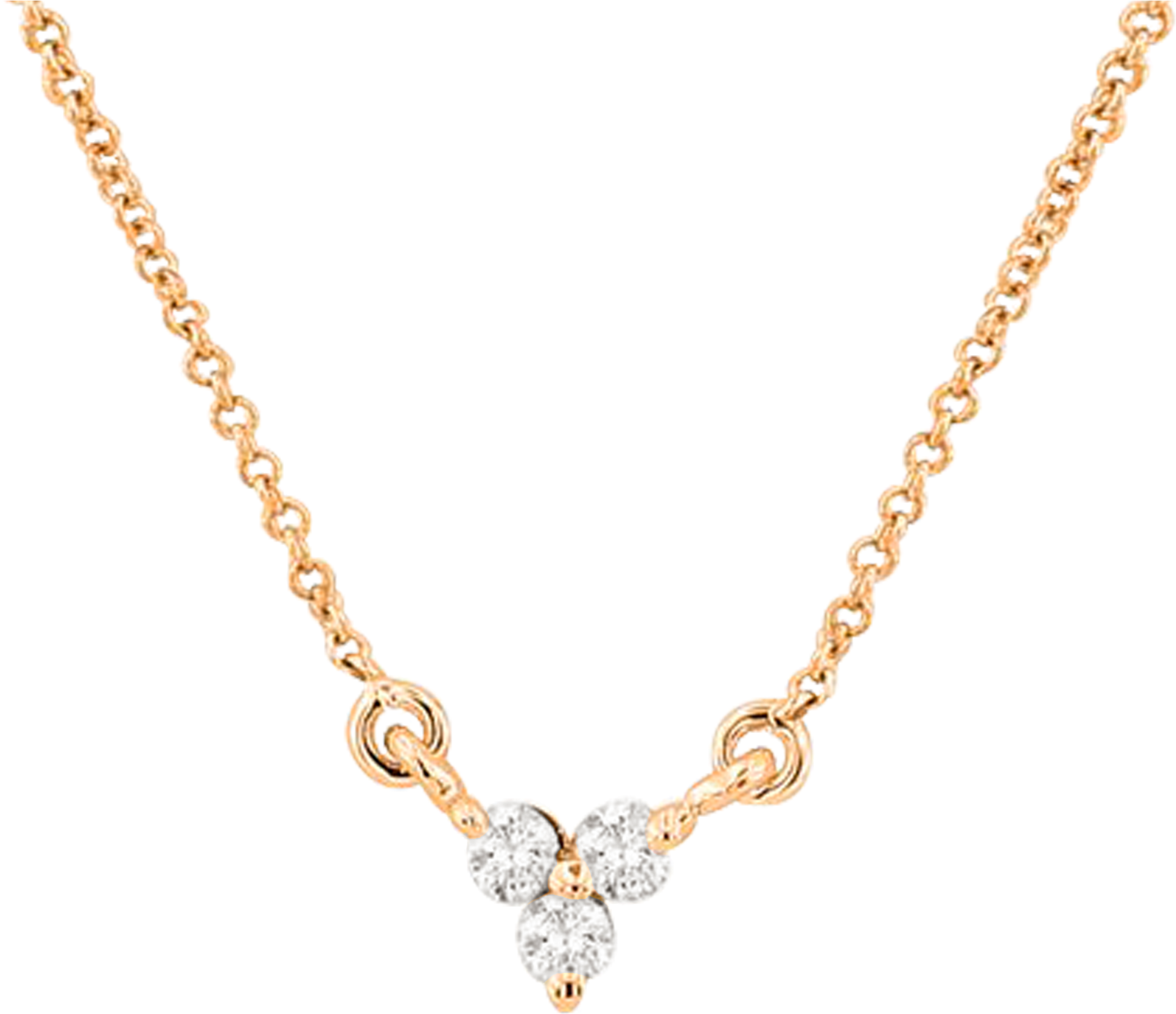 Tripod Diamond Necklace - Flower Oxidized Jewelry (2500x2500), Png Download