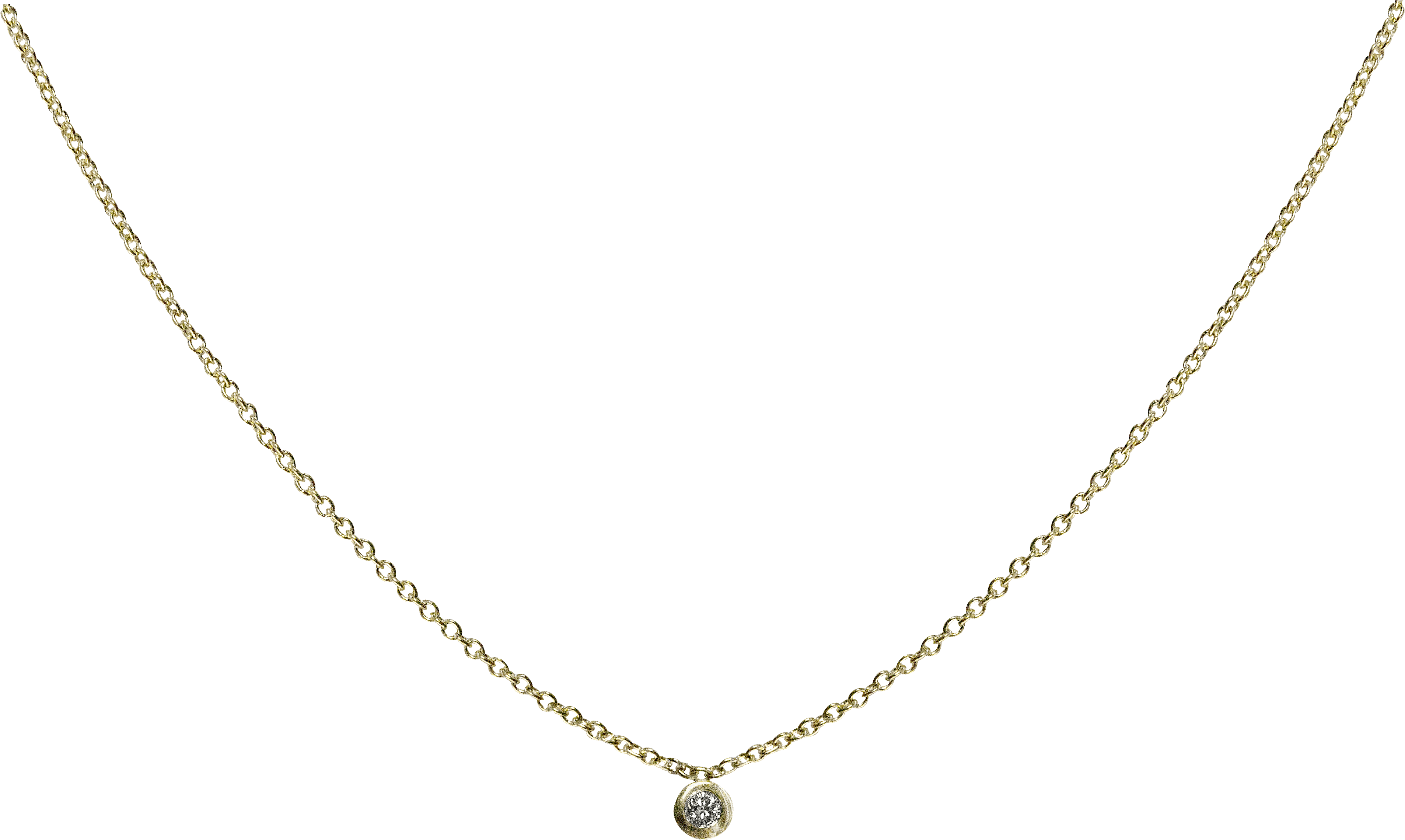 Single Diamond Necklace Gold Eliise Maar Jewellery - Necklace (5184x3456), Png Download