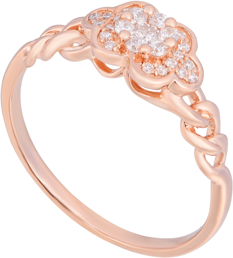 Dainty Diamond Chain Ring - Pre-engagement Ring (1024x1024), Png Download