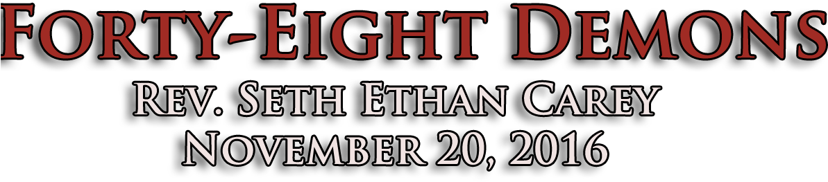 Forty Eight Demons Text - Parallel (1224x792), Png Download
