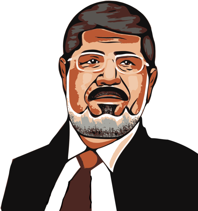 Mohamed Morsi Moustache Cartoon Thumbnail Beard - Cartoon (707x750), Png Download
