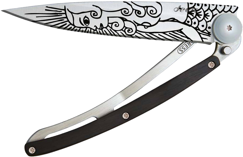 Deejo Tattoo Pocket Knife Mermaid - Bois De Rose Deejo (1250x1250), Png Download