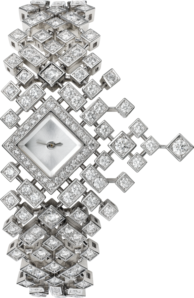 High Jewellery Watchwhite Gold, Diamonds - Bling-bling (666x1024), Png Download
