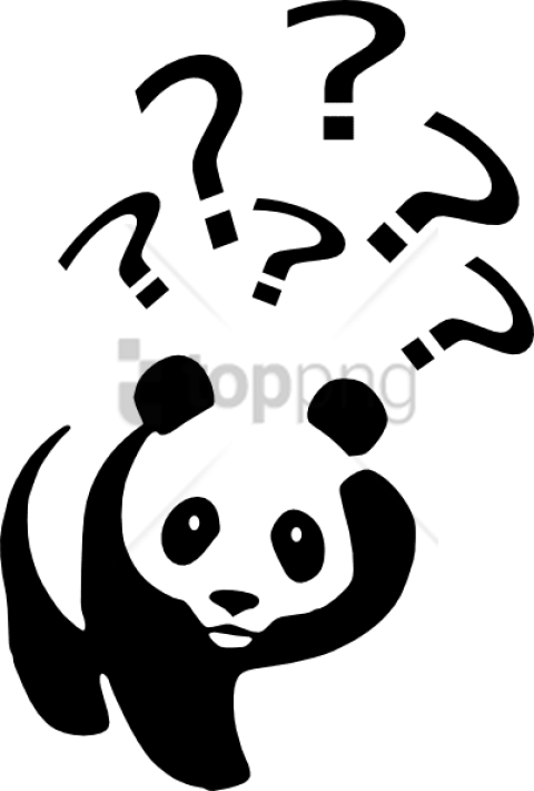 Free Png Download Question Mark Face Png Png Images - Panda Question Mark (480x710), Png Download