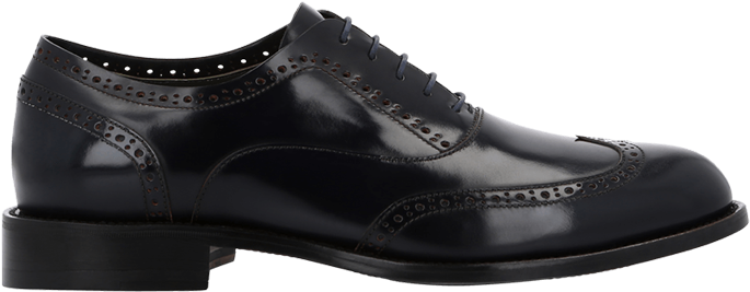 Navy Blue Spazzolato Calfskin Derby Shoes - Saint Laurent Monk Strap Duckies (960x1440), Png Download