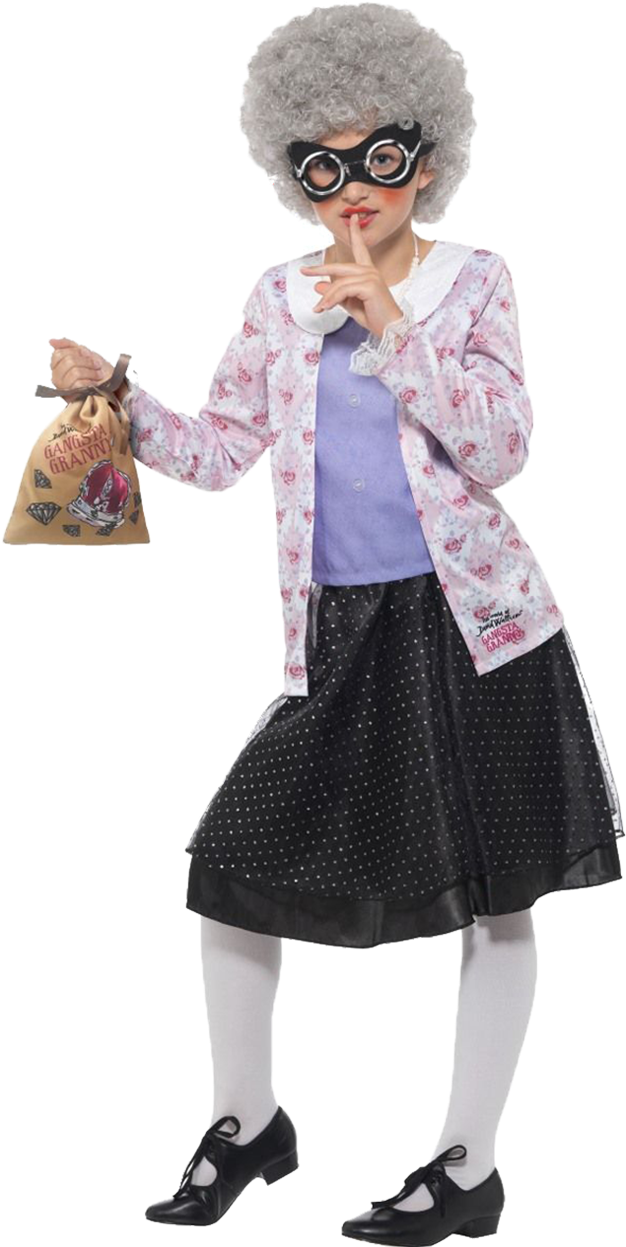 Kids Gangsta Granny Costume - Gangsta Granny Costume David Walliams (800x1268), Png Download
