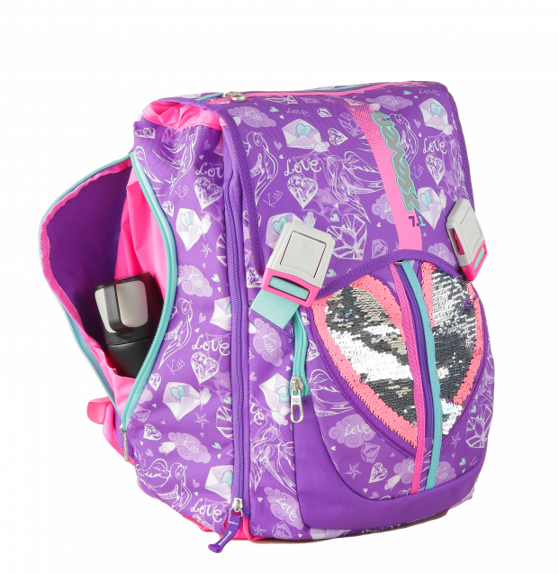 Transparent Heart Backpack - Shoulder Bag (620x720), Png Download