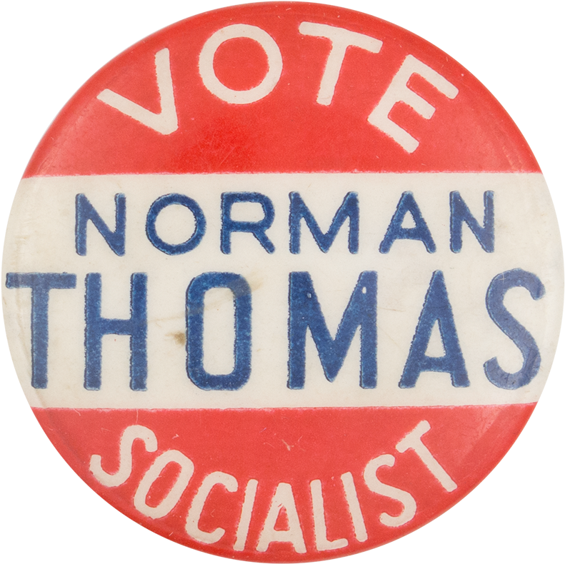 Vote Norman Thomas Socialist Political Button Museum - Sign (1000x909), Png Download