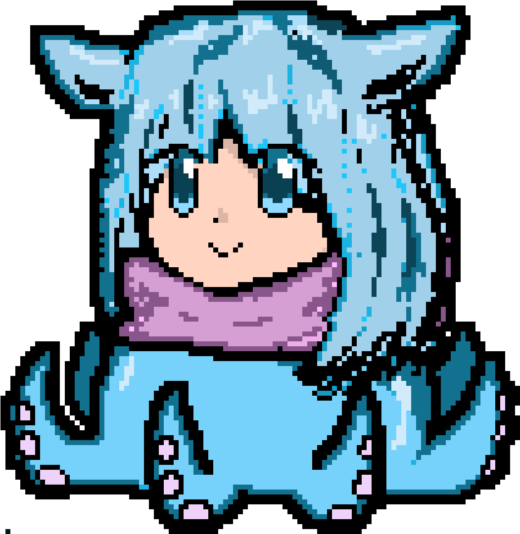 Neko Squid Girl - Cartoon (1090x1110), Png Download