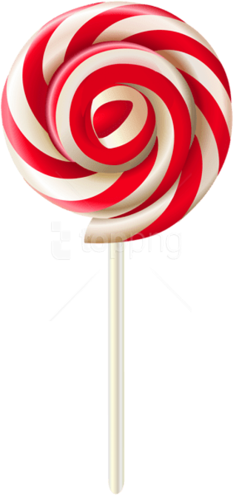 Free Png Download Red Swirl Lollipop Transparent Clipart - Lollipop Cartoon Transparent Background (480x1025), Png Download