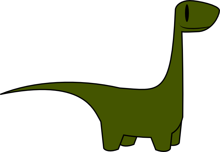 Dinosaur Free To Use Clipart - Dinosaur Simple (743x513), Png Download
