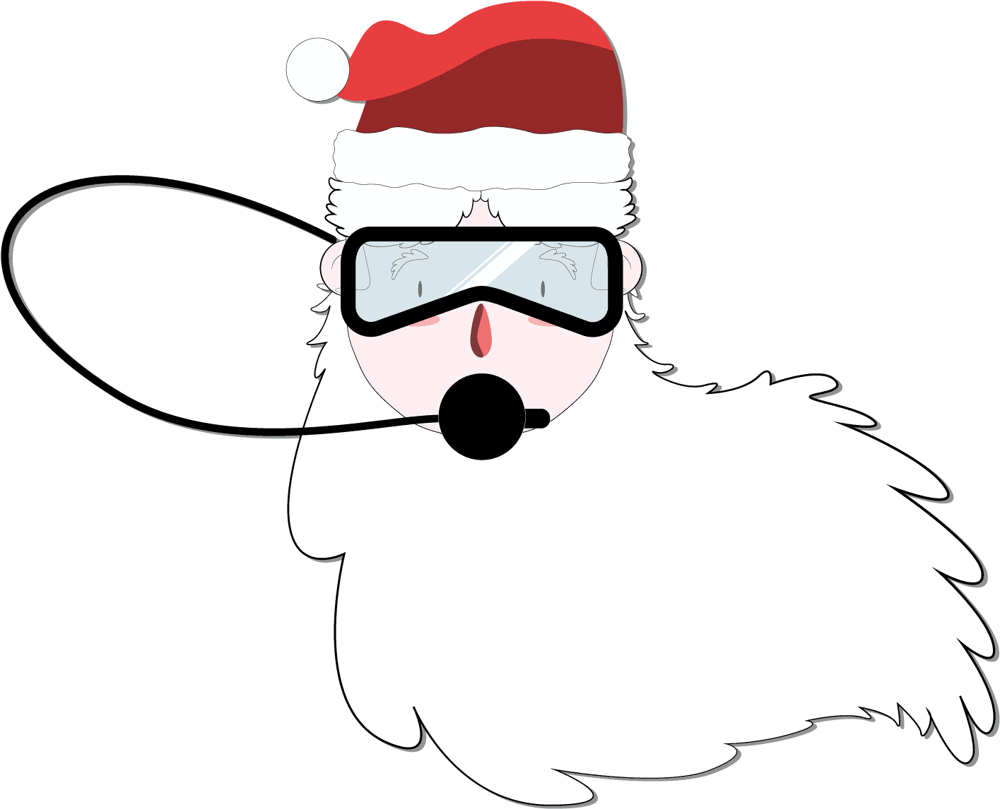 Icon Scuba-santa V1 - Illustration (1500x1909), Png Download