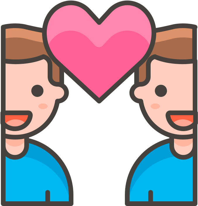 294 Couple With Heart Man Man - Emoji Pareja Mujeres (768x768), Png Download