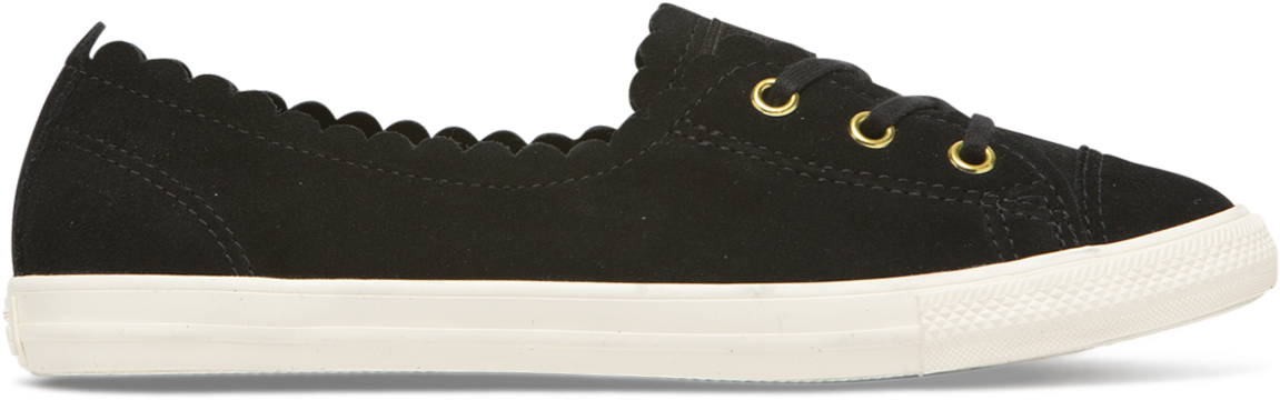 Chuck Taylor All Star Ballet Lace Frilly Thrills Black - Espadrille (1200x1200), Png Download