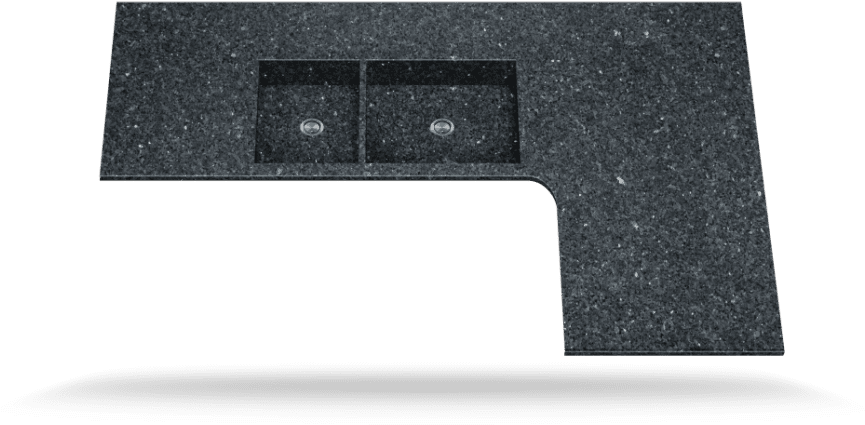 Blue Pearl Cut View - Floor (1024x483), Png Download