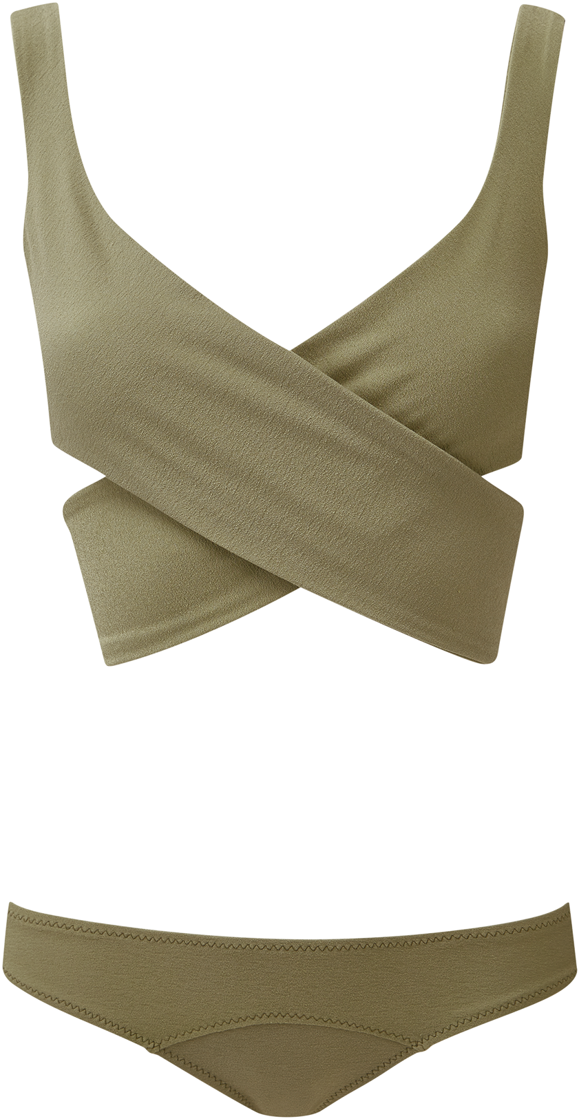 Marie-louise Olive Crepe Bikini - Black Bikini Png (1200x1740), Png Download