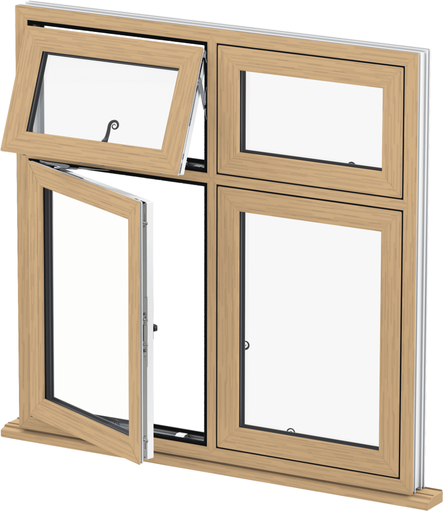 White - Anthracite Grey Flush Sash Windows (888x1024), Png Download