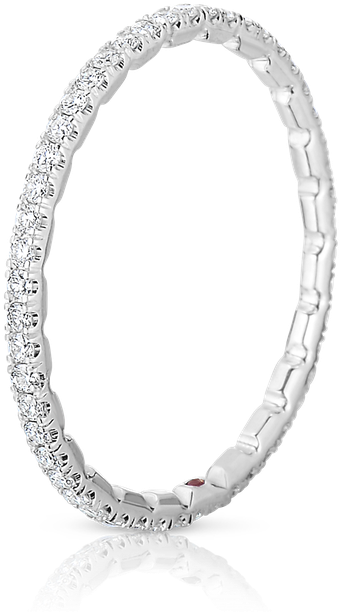 Roberto Coin Eternity Band Ring With Diamonds - Bangle (800x800), Png Download