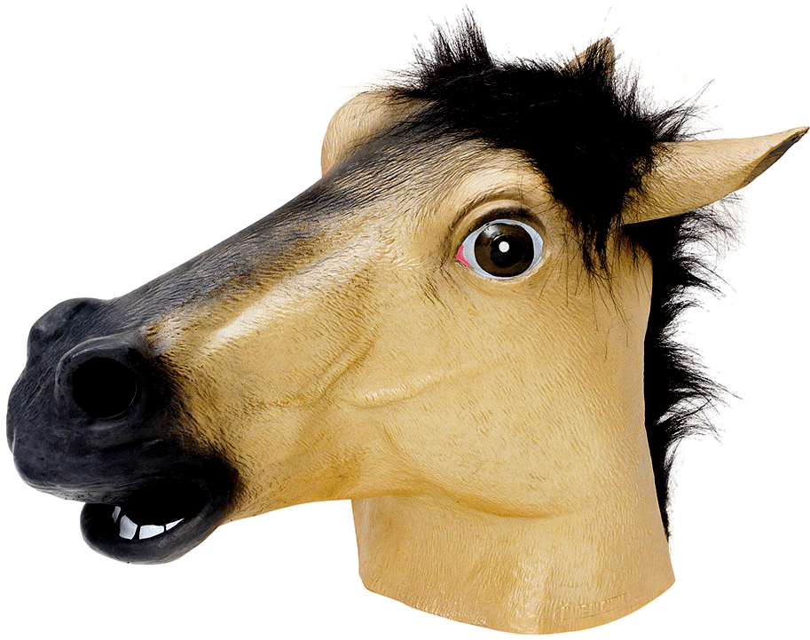 Horse Overhead Rubber Mask Fancy Dress Costume Outfit - Horse Head Mask Png (913x721), Png Download