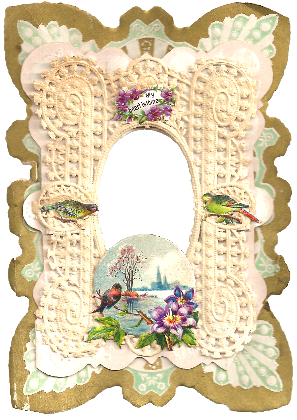 Lace Scrap Frame ~ Zibi Vintage Scrap - Valentine's Day (1044x1477), Png Download