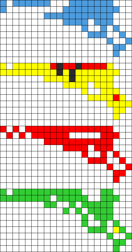 Mcr Killjoy Guns - Mcr Perler Beads (442x841), Png Download