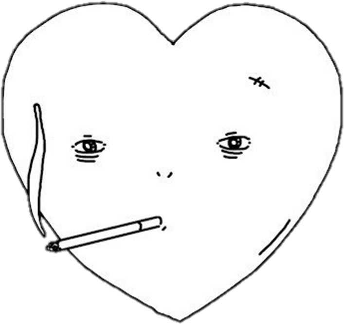 Freetoedit Sad Sticker By Hwitaepie Ⓒ - Sad Heart Black (1024x1024), Png Download