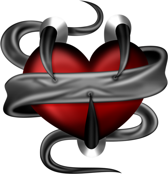 Tubes Coeurs I Love Heart, Book Images, Black Heart, - 恶魔 心 (600x634), Png Download