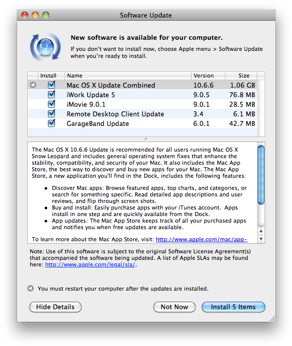 Hours Later One Reboot And After Logging In You Will - Mac Os Snow Leopard Updater (592x700), Png Download