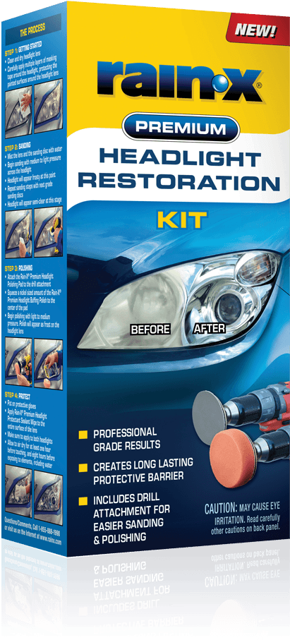 Rain-x® Premium Headlight Restoration Kit - Rain X (650x1100), Png Download