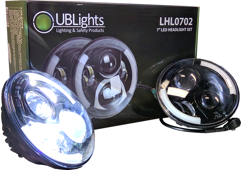Lhl0702 Led Headlight W/half-halo - Track Lighting (800x800), Png Download