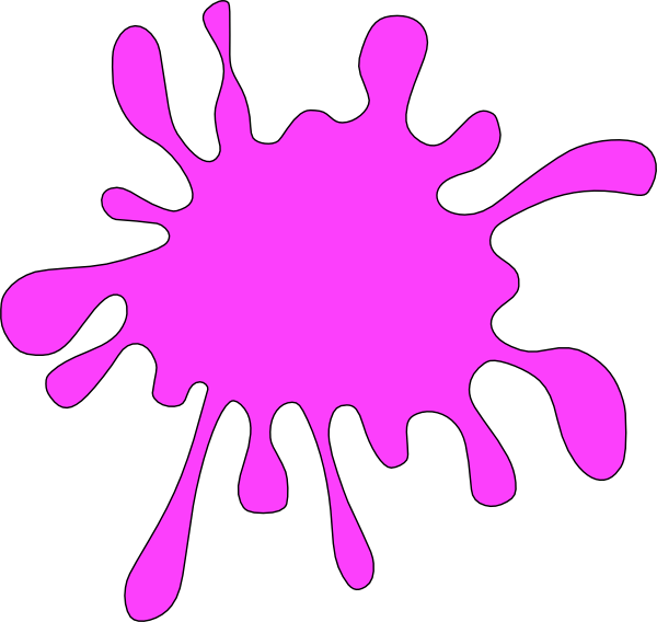 Splatter Clipart Crayon - Orange Color Paint Splatter (600x568), Png Download