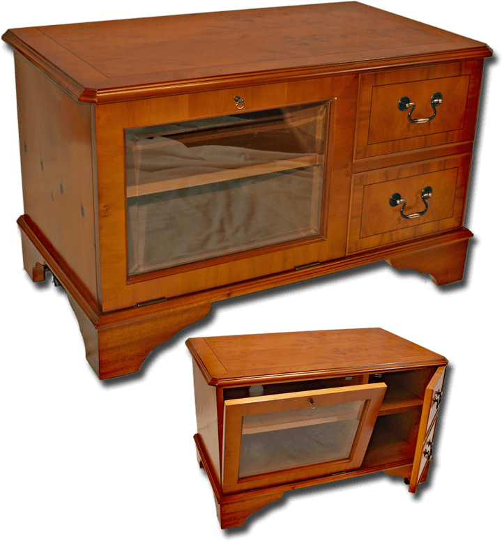 Regency Tv Stand With Glass Door Thumbnail - Cabinetry (800x800), Png Download