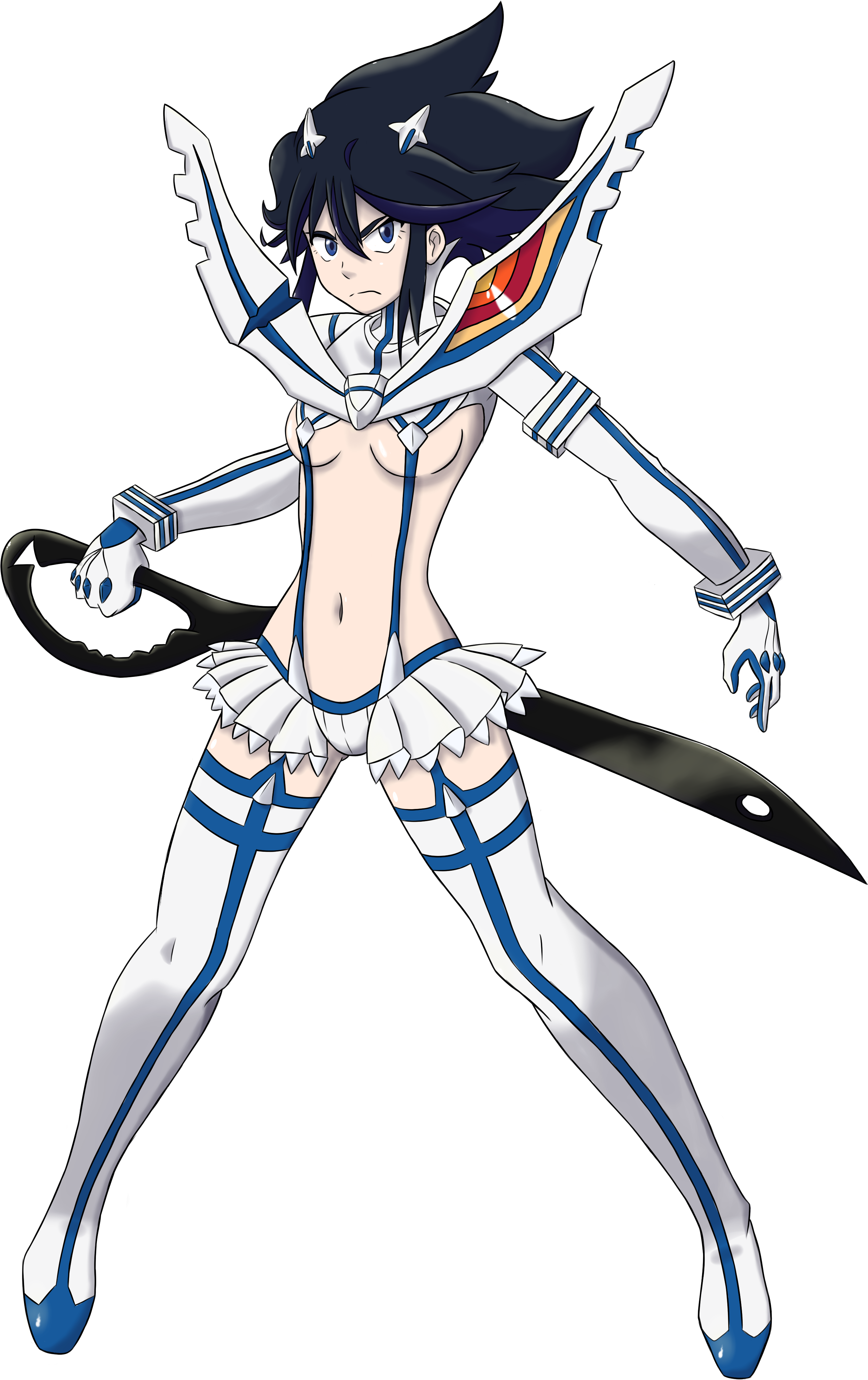 Junketsu Colour Scheme Senketsu/ryuko - Cartoon (6000x4400), Png Download