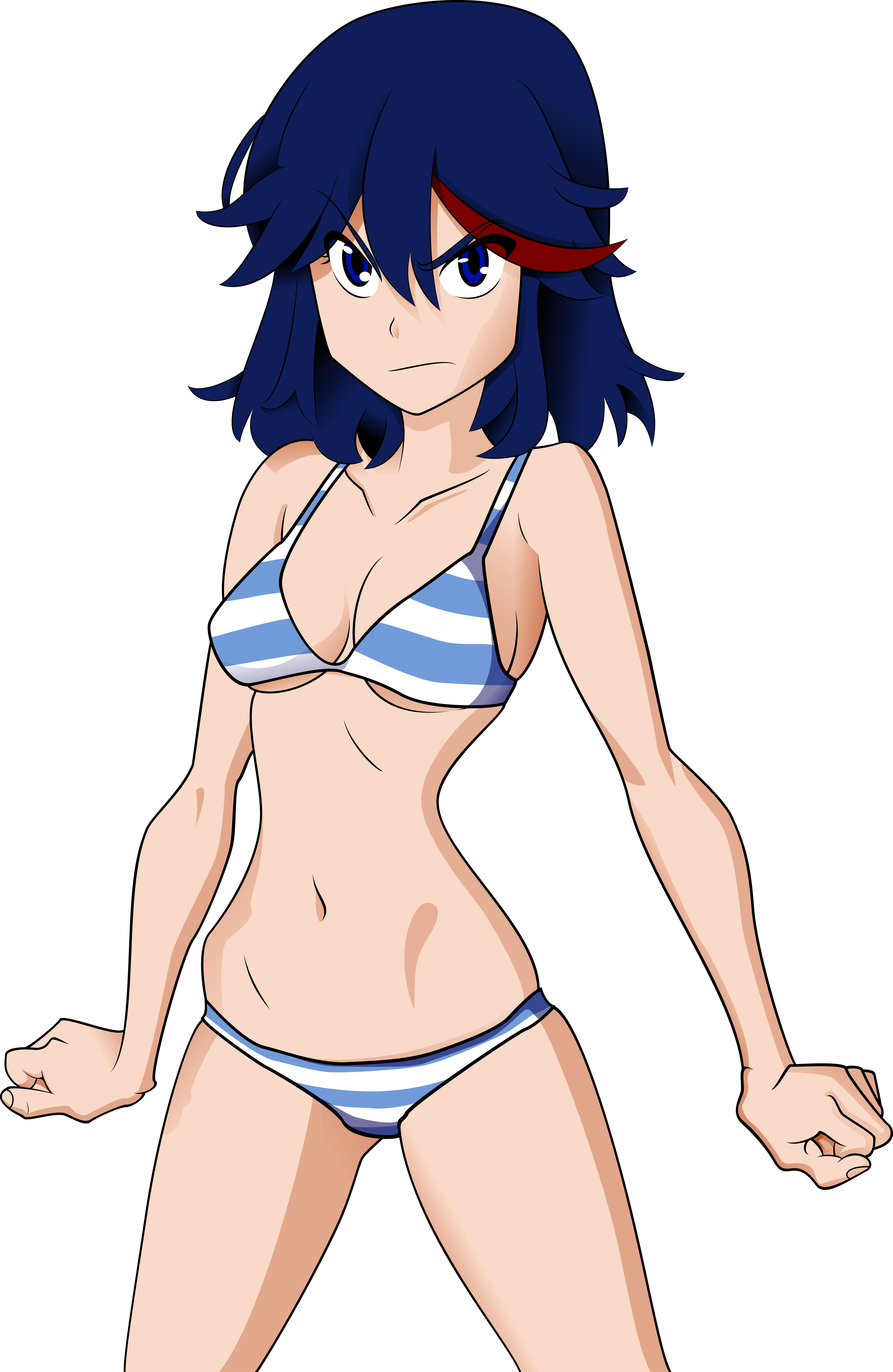 Huge Vector Of Ryuko In Bikini (5898x9064), Png Download