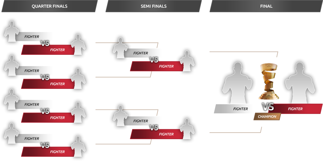 Walking The Gauntlet - Wbss Cruiserweight Tournament Brackets (1133x567), Png Download