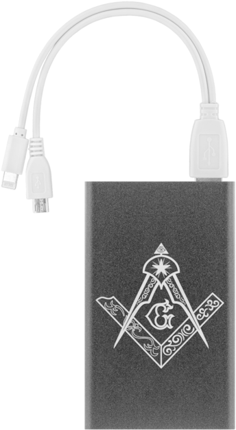 Square And Compass Masonic Emblem - Battery Charger (670x670), Png Download