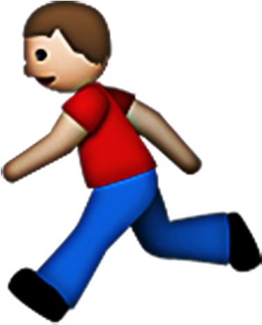 45 - Running Boy Emoji Png (650x650), Png Download
