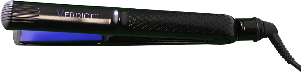 Verdict Professional Blue Mirror Titanium Flat Iron - Leather (1000x365), Png Download