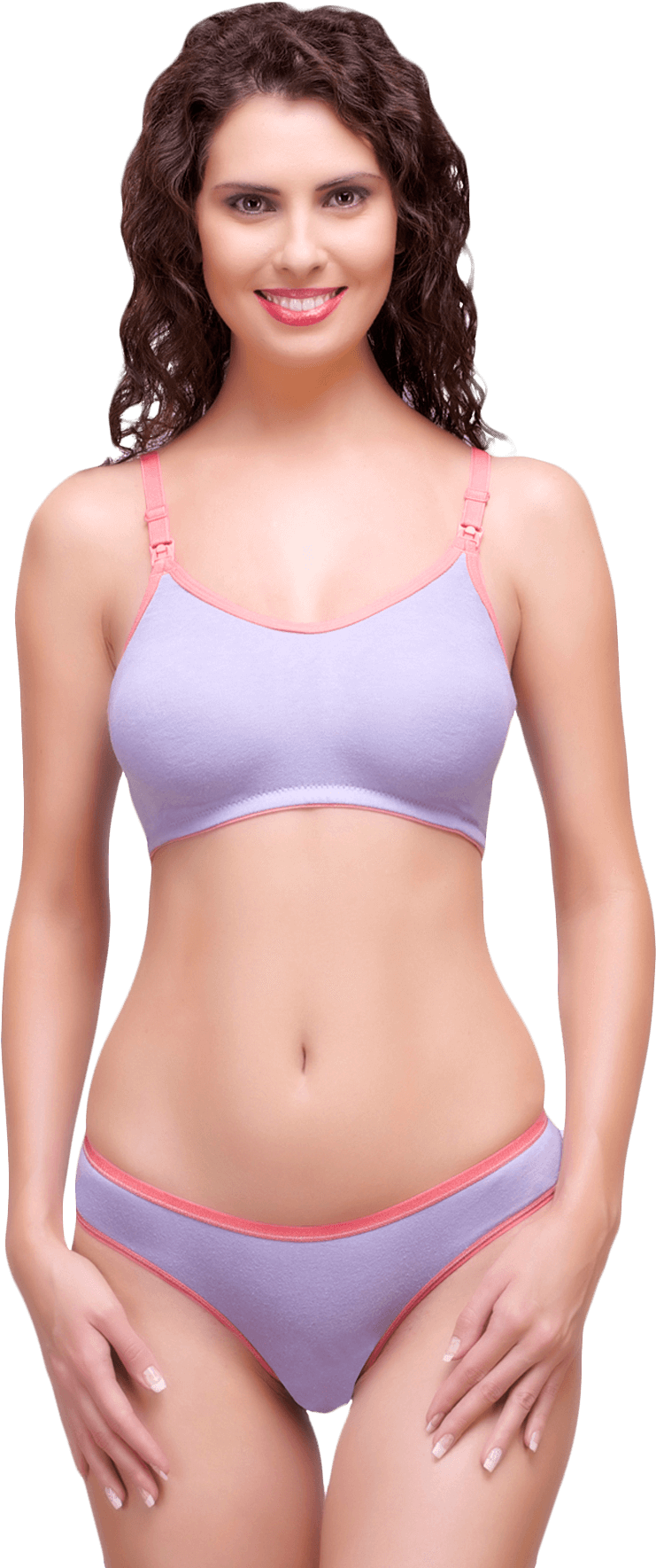 Organic Antimicrobial Soft Maternity Bra & Panty Set - Lingerie Top (1200x1800), Png Download