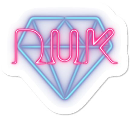 Dukaja Neon Diamond Sticker - Emblem (650x650), Png Download