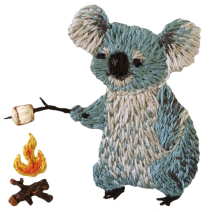 Koala Embroidery (500x626), Png Download