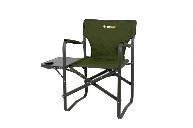 Oztrail Directors Classic Chair With Side Table - Chair (800x800), Png Download