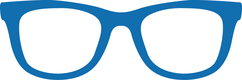 176dad Rayban - Glasses Png Icon Blue (1012x335), Png Download
