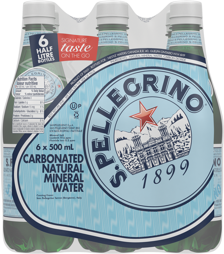 San Pellegrino® Sparkling Water Pet 500 Ml 6/pkg (850x850), Png Download