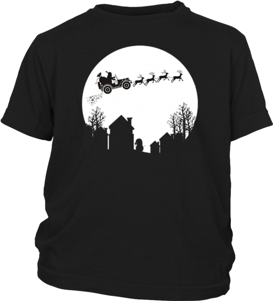 Christmas Santa Jeep Sleigh Reindeer Funny Shirt - Chef T Shirt Design (960x960), Png Download