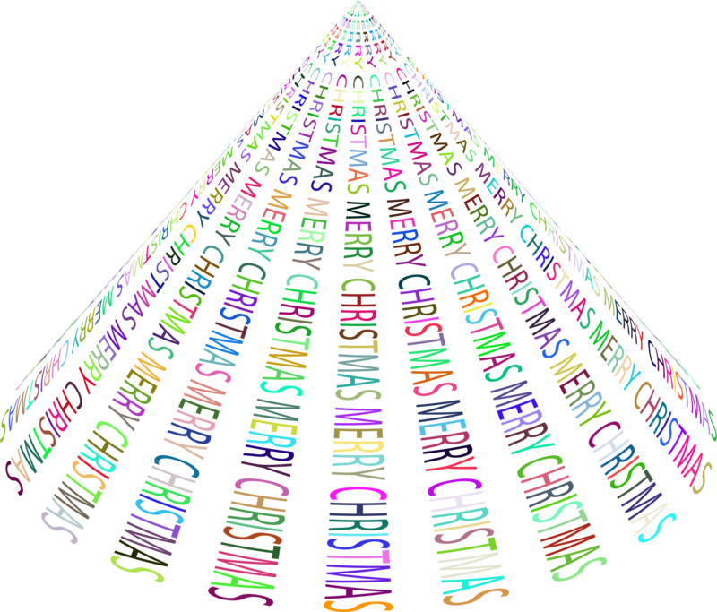 Christmas Tree Typography Type Ii Prismatic - Triangle (800x683), Png Download