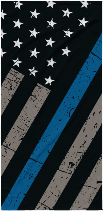 Thin Blue Line Beach Towel - Flag Of The United States (740x740), Png Download