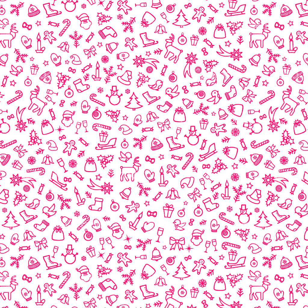 Background Sticker - Christmas Icons Pattern Background Free (1024x1024), Png Download