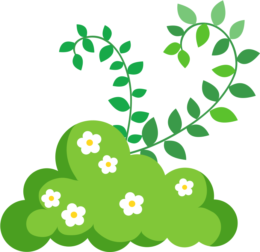 Shrub Clip Art - Grass Flowers Png Vector (868x841), Png Download