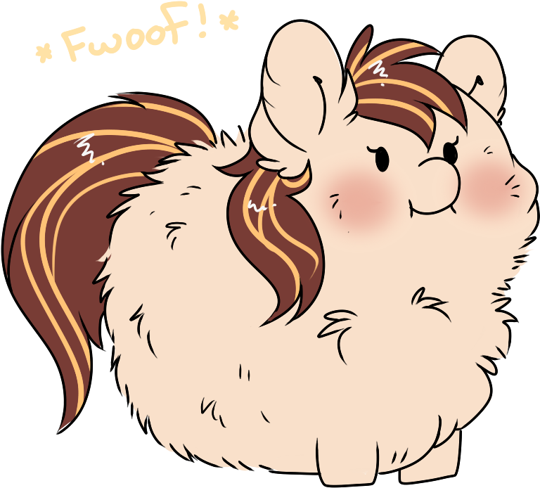 Ravensunart, Cute, Female, Fluffle Puffing, Fluffy, - Cartoon (887x790), Png Download